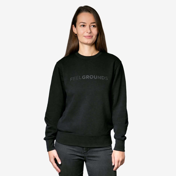 Unisex Crewneck Sweater Fair & Eco - Black