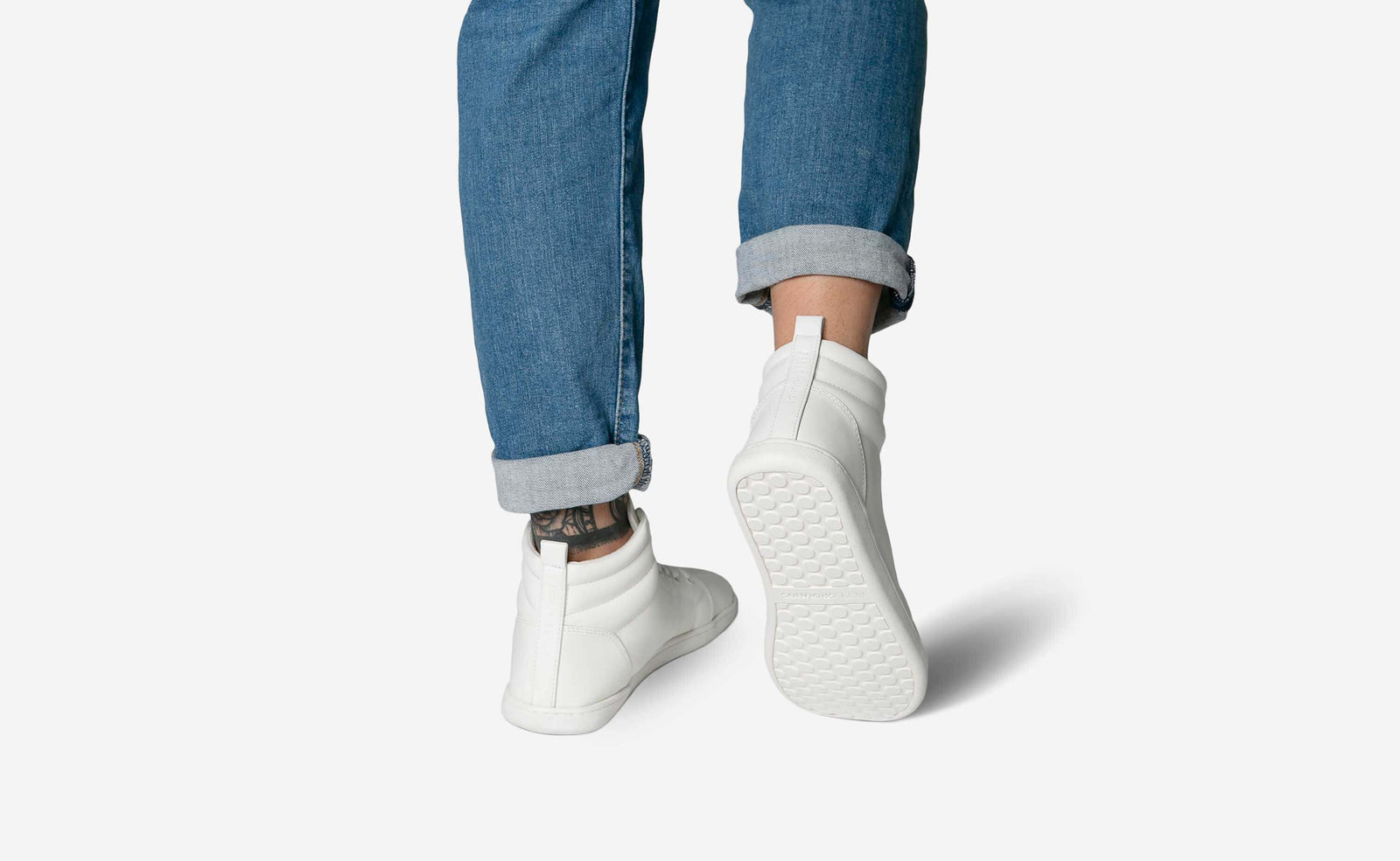 High rise white sneakers 2025